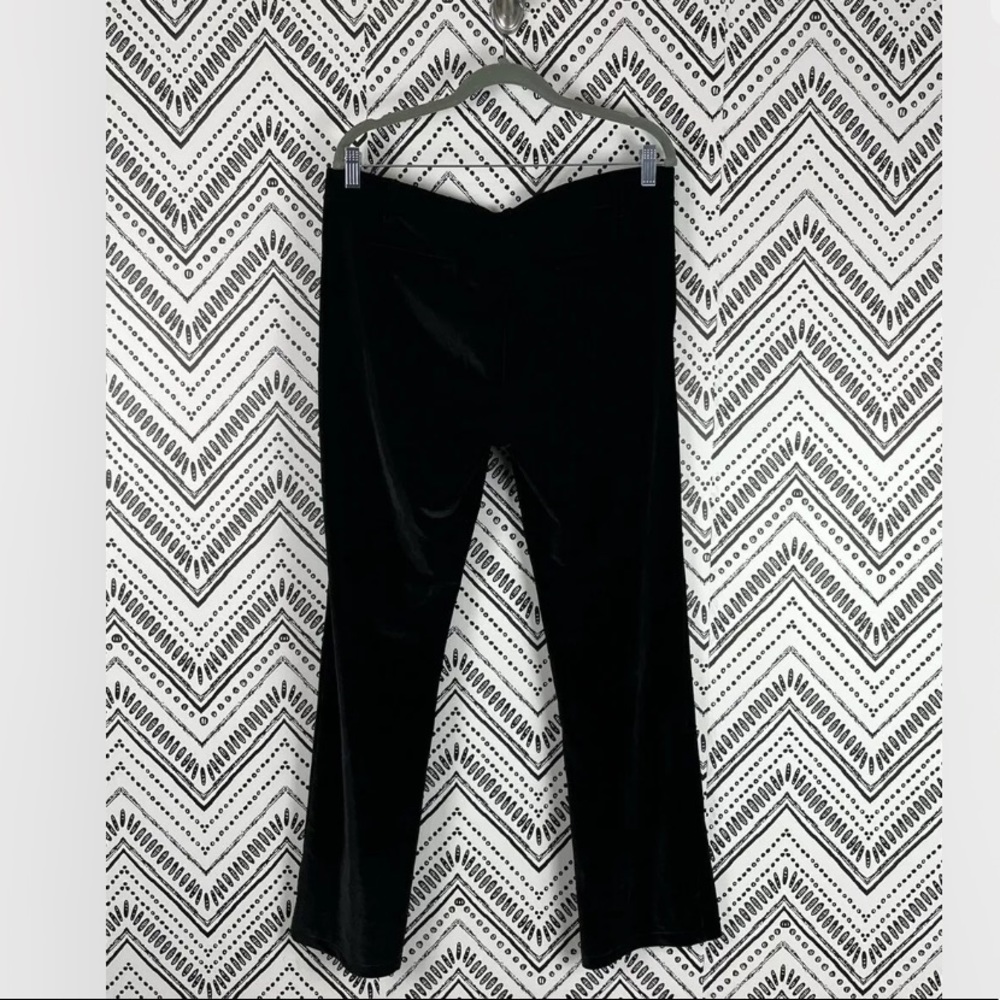 Betabrand Black Velvet Mid Rise Bootcut Pants XL - Picture 3 of 8